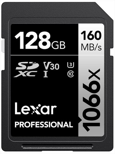 LEXAR - 128GB PRO 1066X SDXC UHS-I V30 - Black