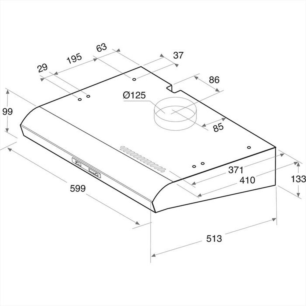 "HOTPOINT ARISTON - Cappa incasso a scomparsa HSLMO 66F LS X HOOD OA"