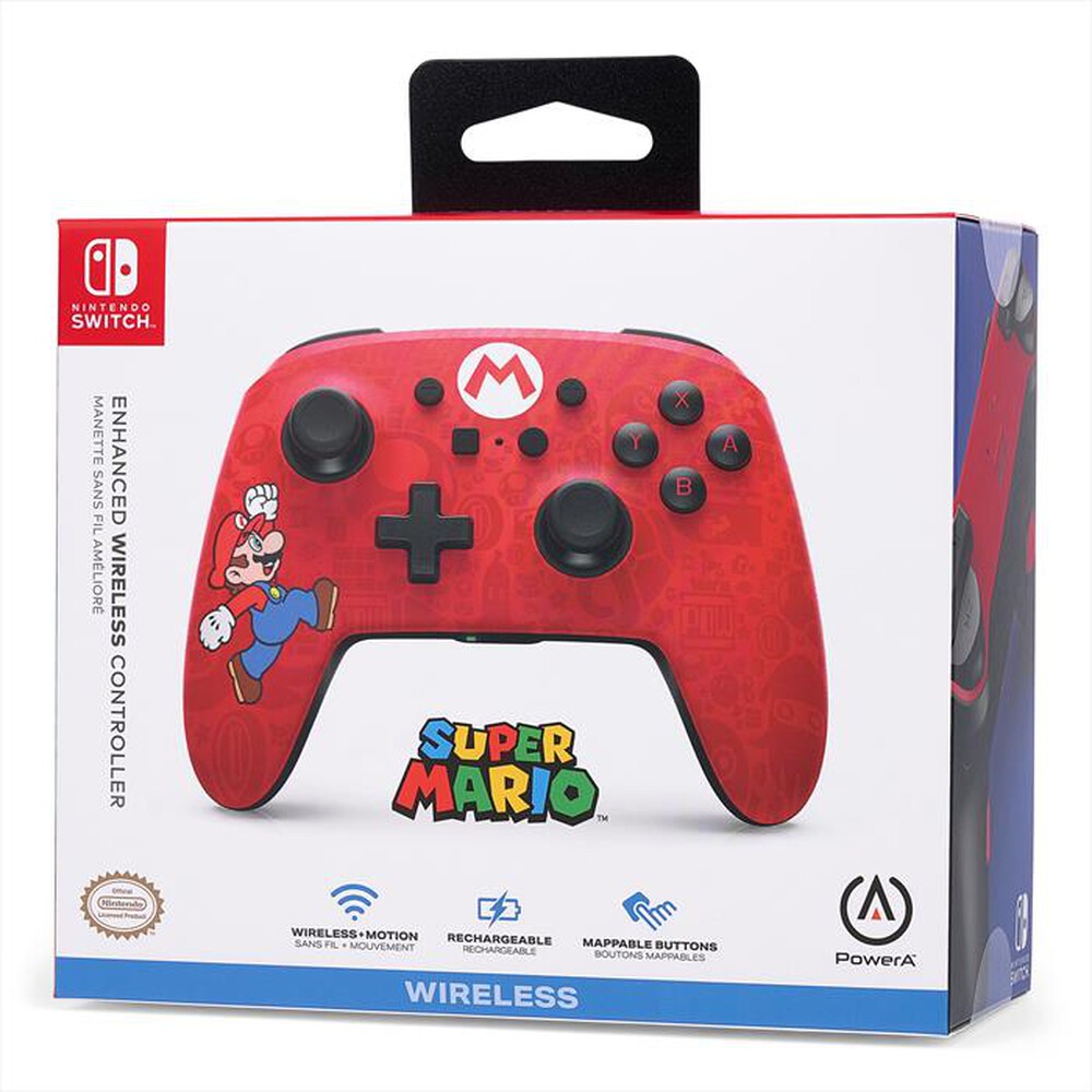 "XTREME - ENHANCED WIRELESS CONTROLLER HERE WE GO MARIO-ROSSO"
