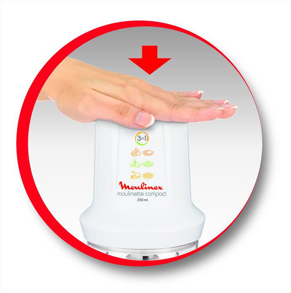 "MOULINEX - DJ3001 Moulinette Compact-Bianco"
