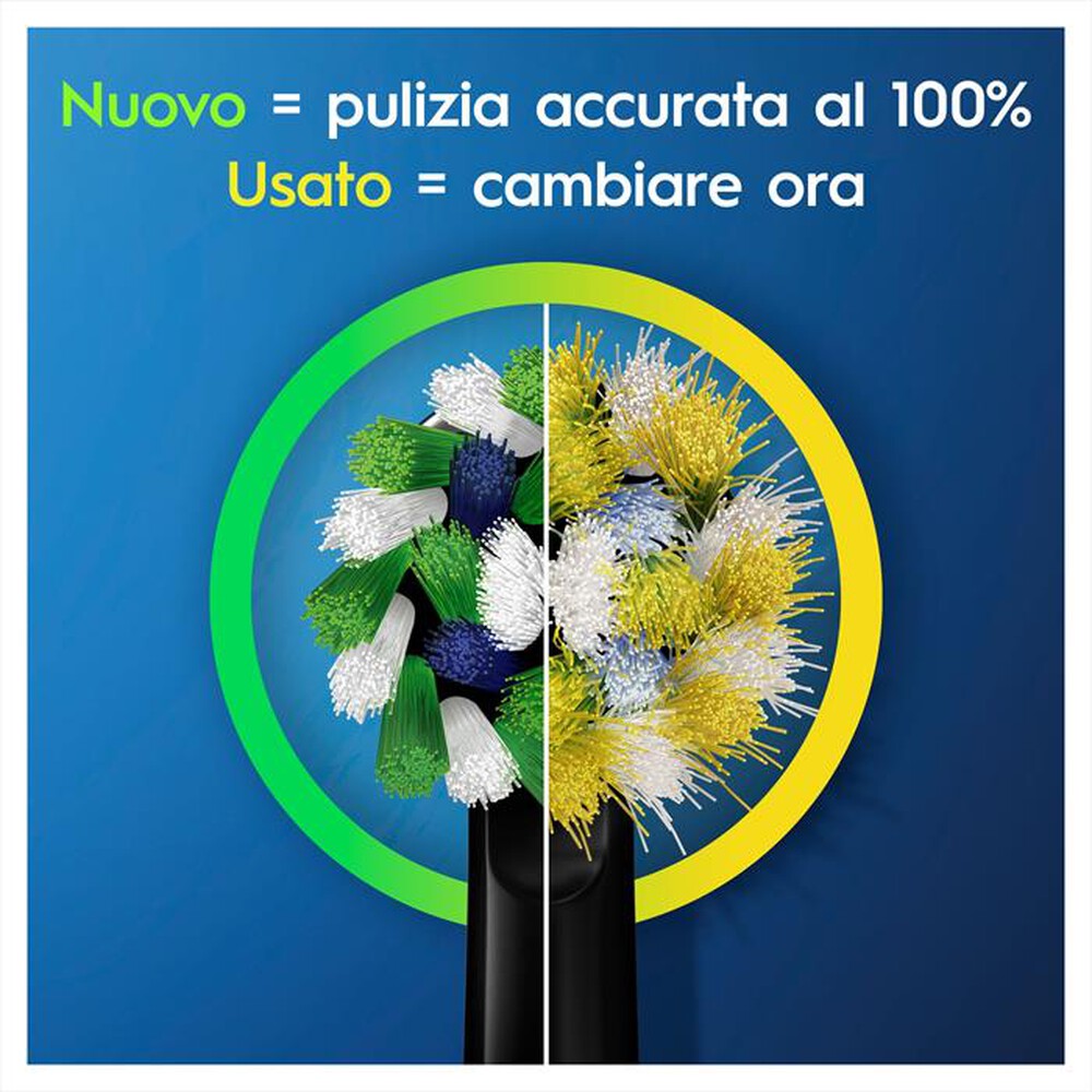 "ORAL-B - Testine Crossaction Con CleanMaximiser, 3 Pezzi-Nero"