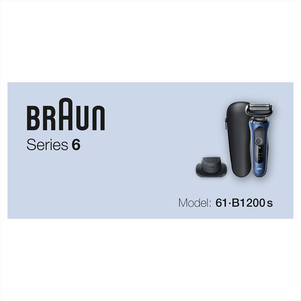 "BRAUN - Rasoio SERIES 6 61-B1200S-BLU"
