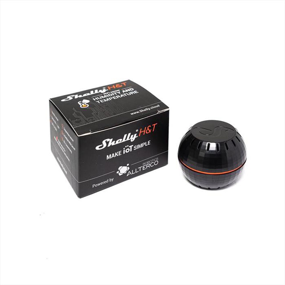 "SHELLY - Sensore di umidità e temperatura WiFi H&T-Black"