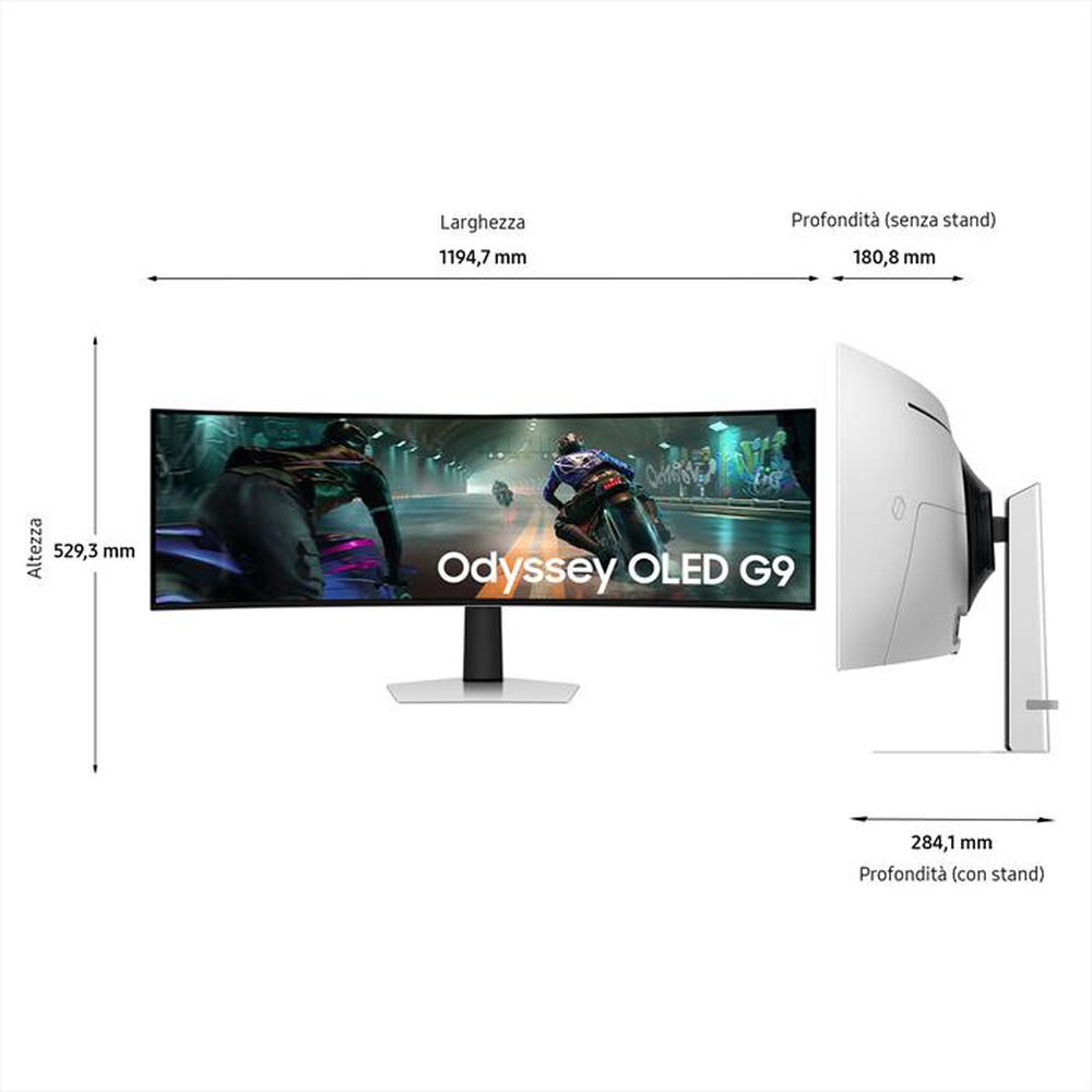"SAMSUNG - MONITOR GAMING ODYSSEY OLED G9 - G91SD DA 49\"-Silver"