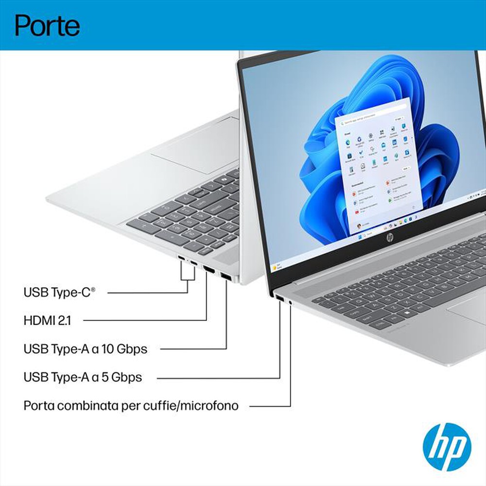Immagine del prodotto HP - OMNIBOOK 5 16-AF1022NL Intel&reg; Core&trade; Ultra 7-Glacier Silver