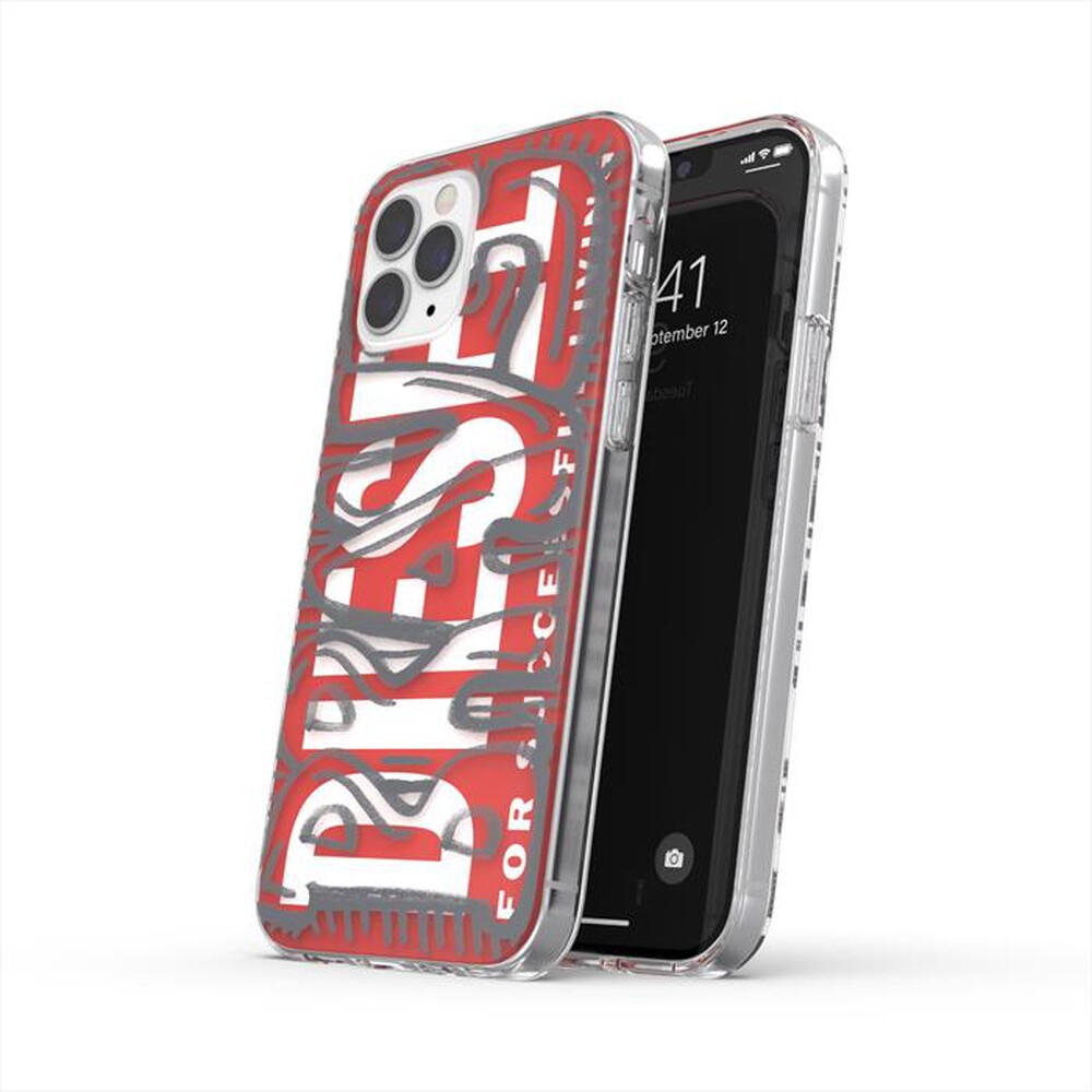 "DIESEL - 42567 DIESEL COVER IPHONE 12/12 PRO-Rosso"