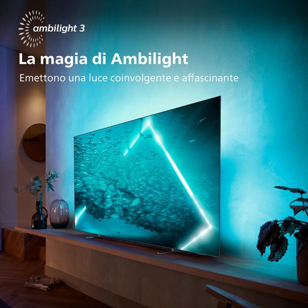 "PHILIPS - Ambilight Smart TV OLED UHD 4K 55\" 55OLED707/12-Silver"