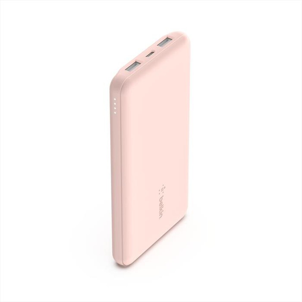 "BELKIN - POWERBANK 10K CON CAVO USB-A USB-C - ROSA-Rosa"