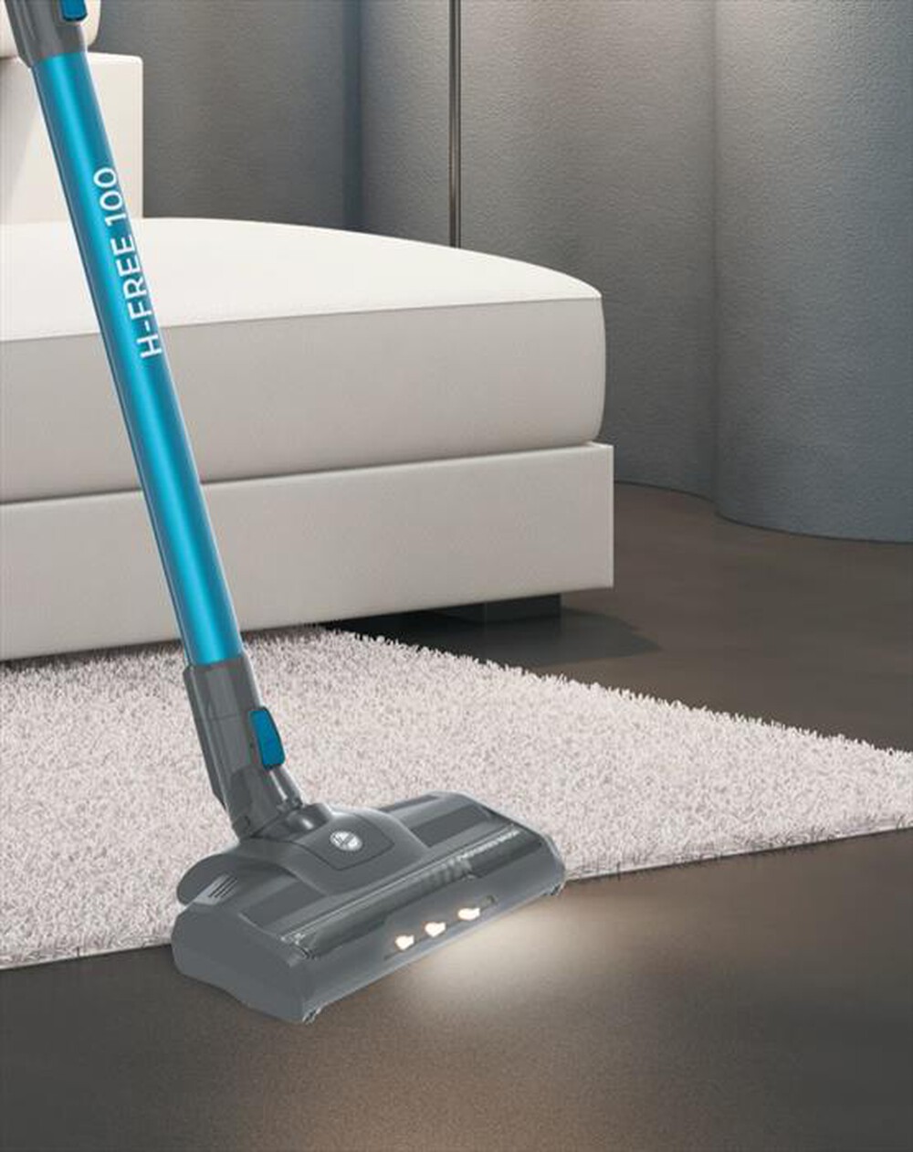 "HOOVER - Scopa elettrica H-FREE 100 HF122CAR 011-Blu/Titanio"