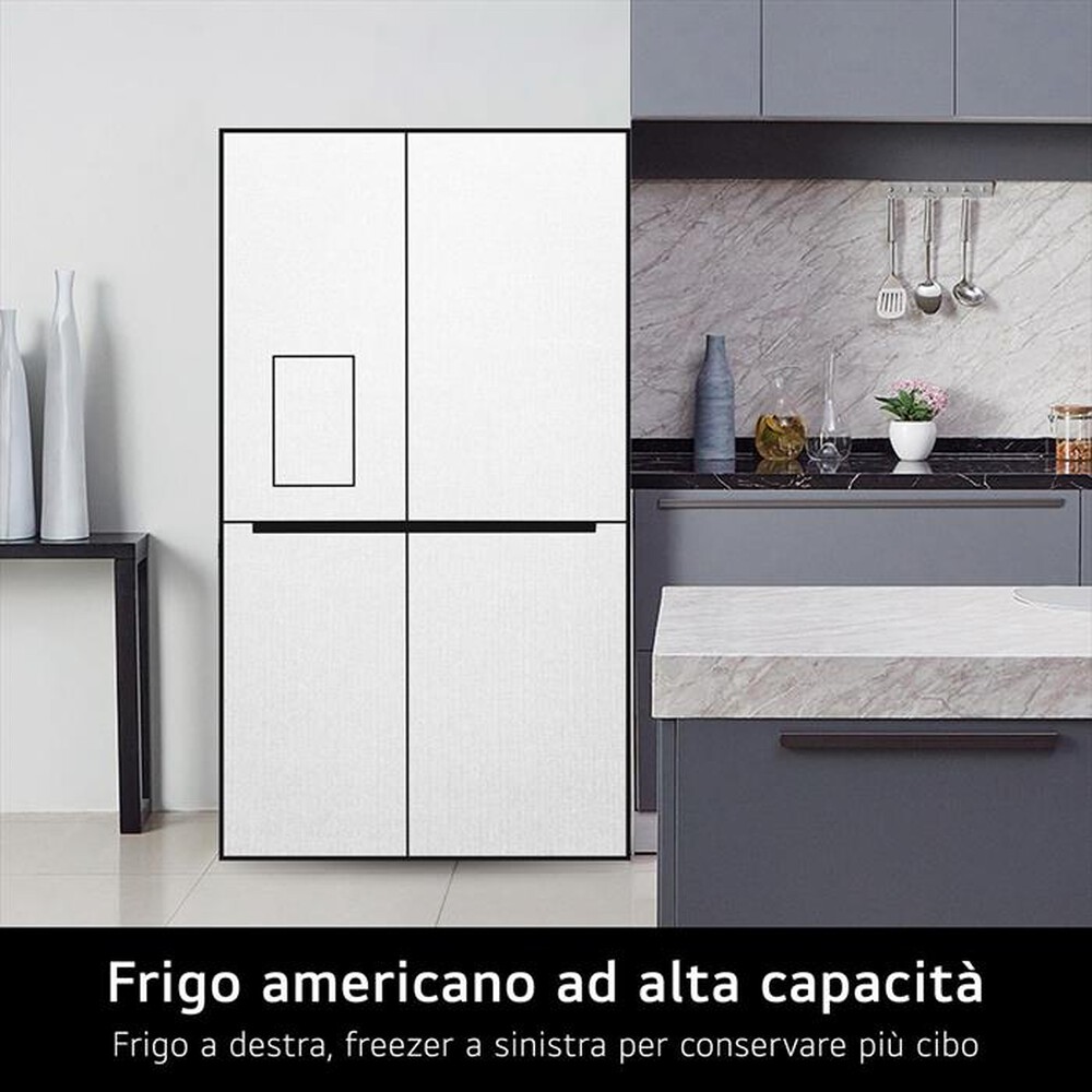 "LG - Frigorifero side by side GSLE91EVAC Classe C-Essence Black Steel"