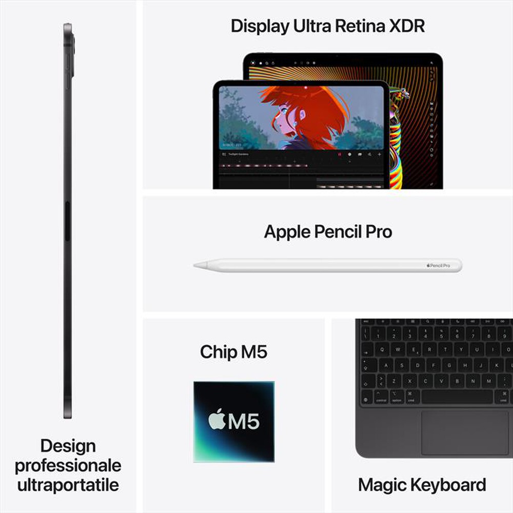 Immagine del prodotto APPLE - iPad Pro 11" M5 WiFi + Cellular 512GB-Argento