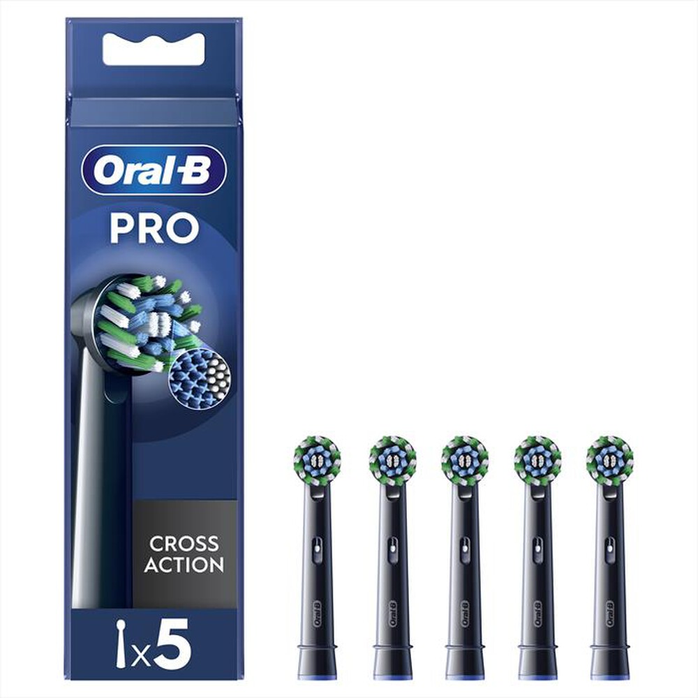 "ORAL-B - Testine Di Ricambio Pro Cross Action 5 Testine-Nero"