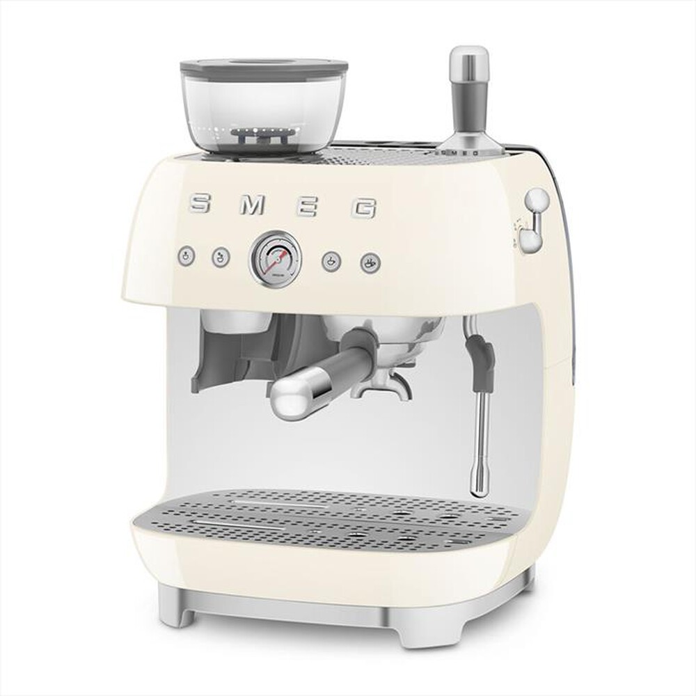 "SMEG - Macchina da Caffè+macinacaffè 50's Style EGF03CREU-Panna LUCIDO"