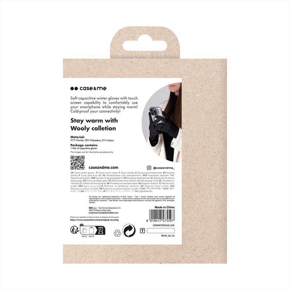 Immagine del prodotto CASEME - Guanto Touch CMWINTER24GL22K-Nero