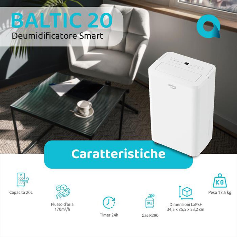 Immagine del prodotto IRRADIO BELAIR - Deumidificatore BALTIC 20LT-Bianco / Plastica