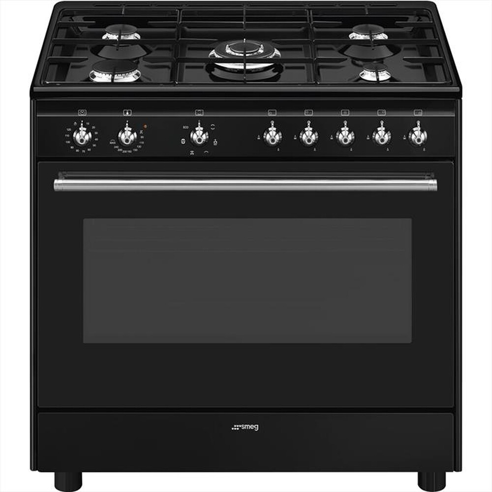 "SMEG - Cucina CX91GMBL Classe A-Nero"