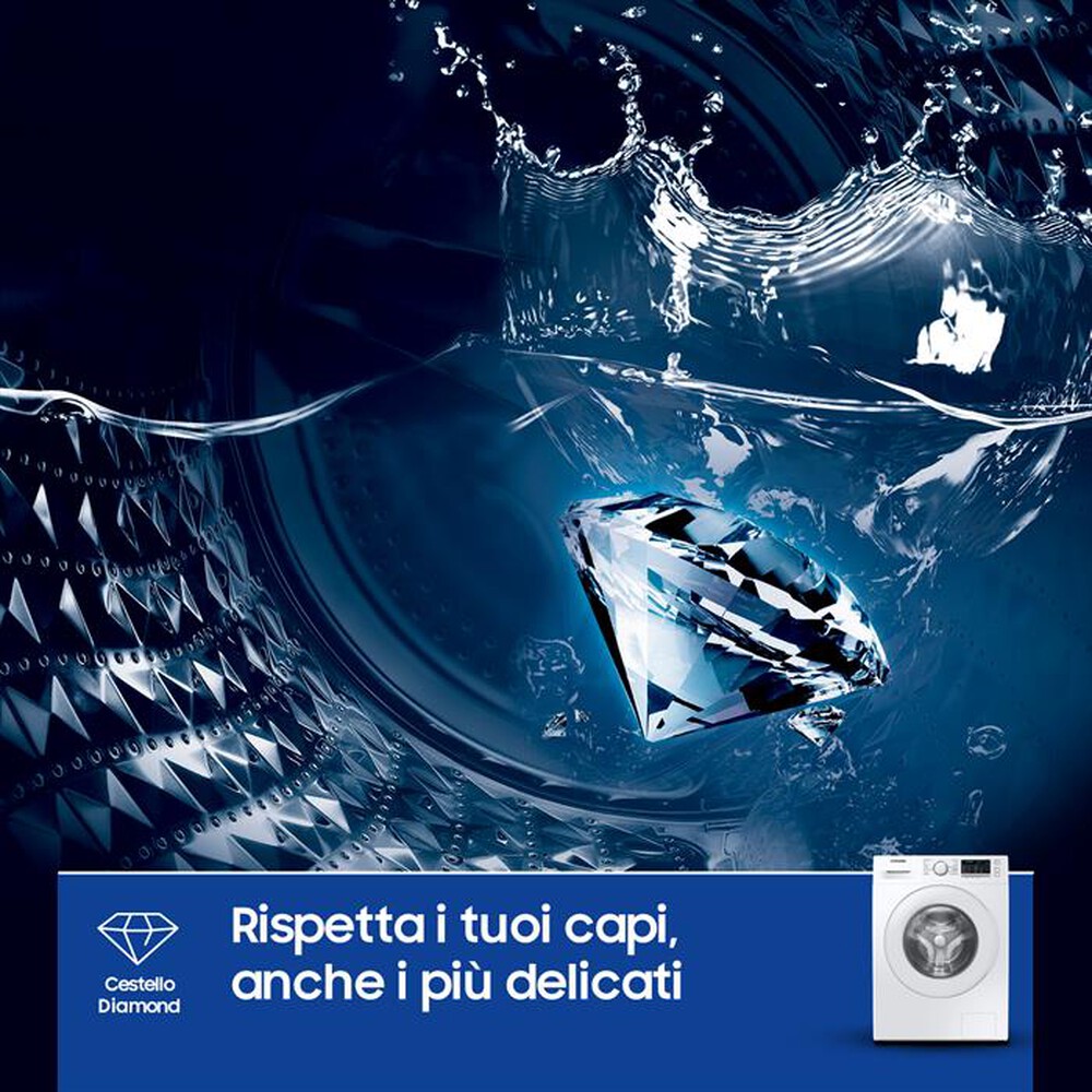 "SAMSUNG - Lavatrice WW90TA046TT/ET 9 Kg Classe A-BIANCO OBLO' Crystal WHITE"