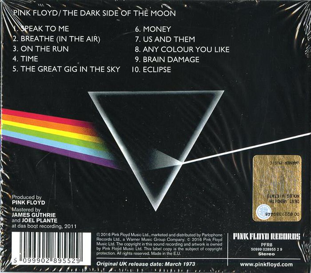 Immagine del prodotto WARNER MUSIC - Pink Floyd-The Dark Side Of The Moon(Remast 2011)