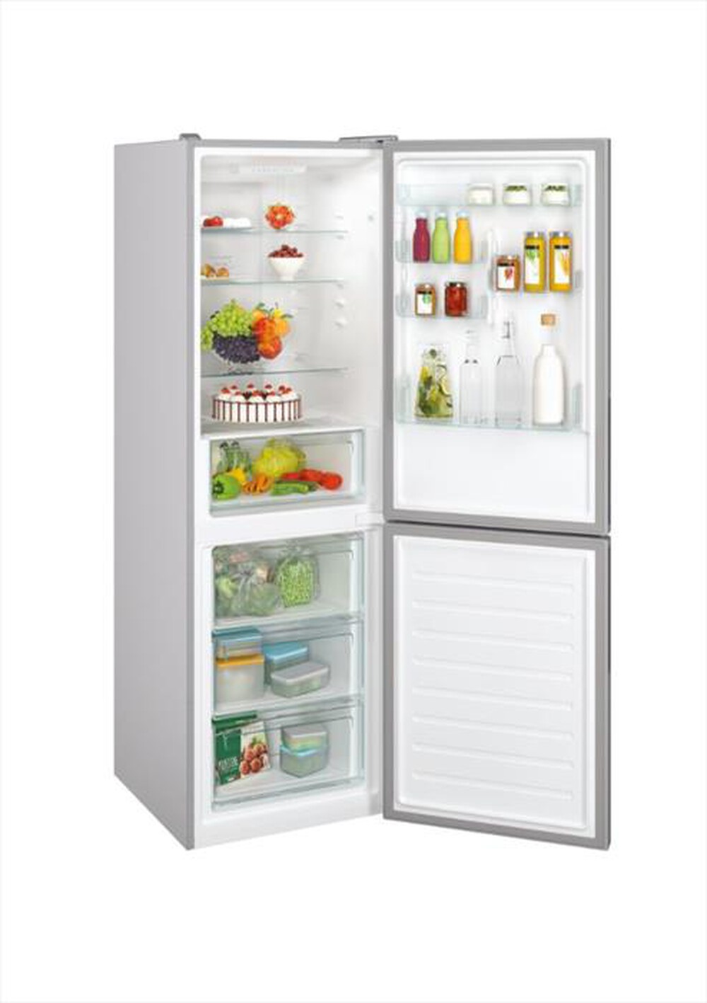 Candy Frigorifero Combinato Capacità 279 Litri Classe Energetica E No Frost Colore Acciaio Inox Cncq2t518ex City Fresco 300 P 429417