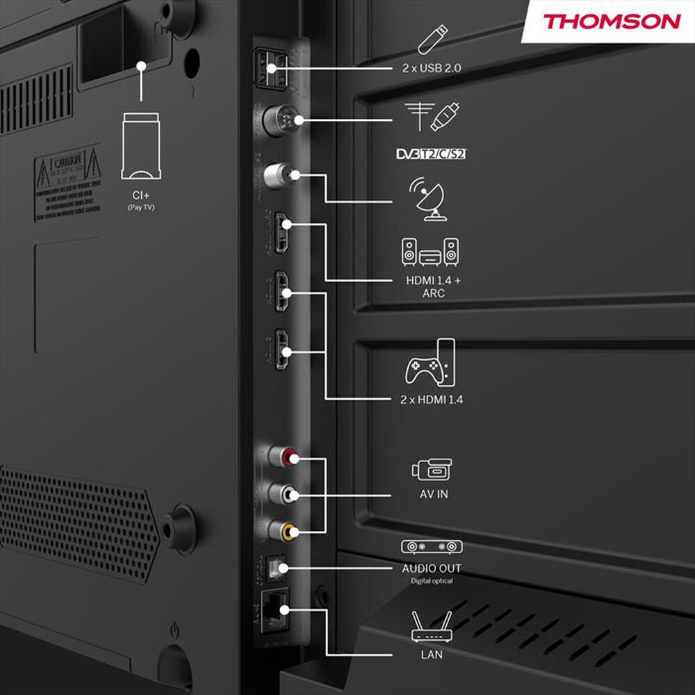 Immagine del prodotto THOMSON - Smart TV Q-LED FHD 32" 32QG4S14-nero