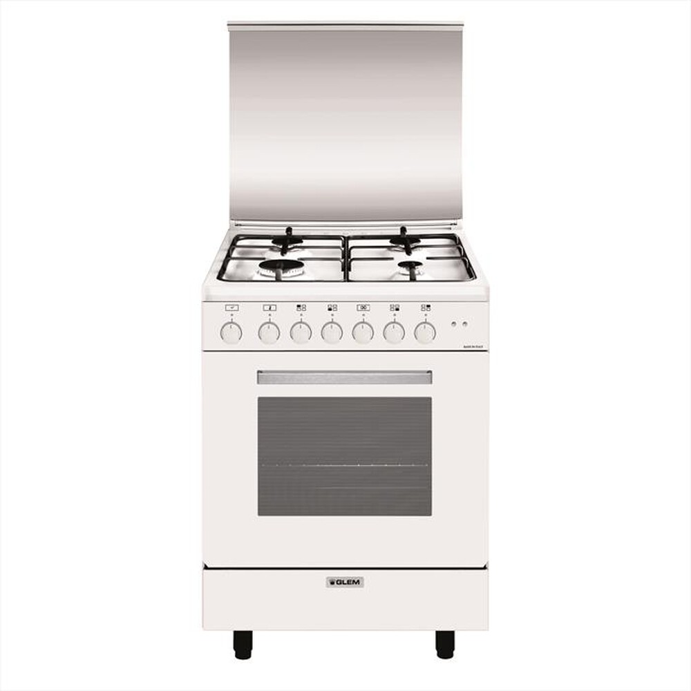 "GLEM GAS - Cucina a gas A664MX6 Classe A-Bianco"