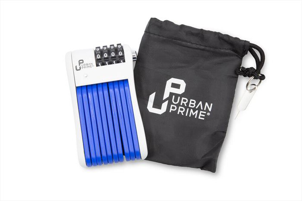 "URBAN PRIME - Lucchetto FOLDING LOCK-Bianco e azzurro"