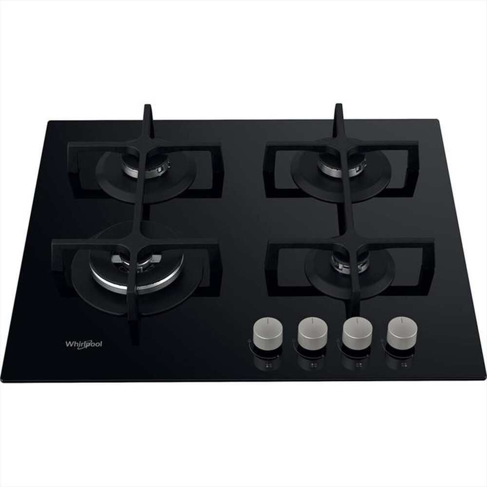 "WHIRLPOOL - Piano cottura a gas GOA 6423/NB 4 fuochi 59cm-Cristallo nero"