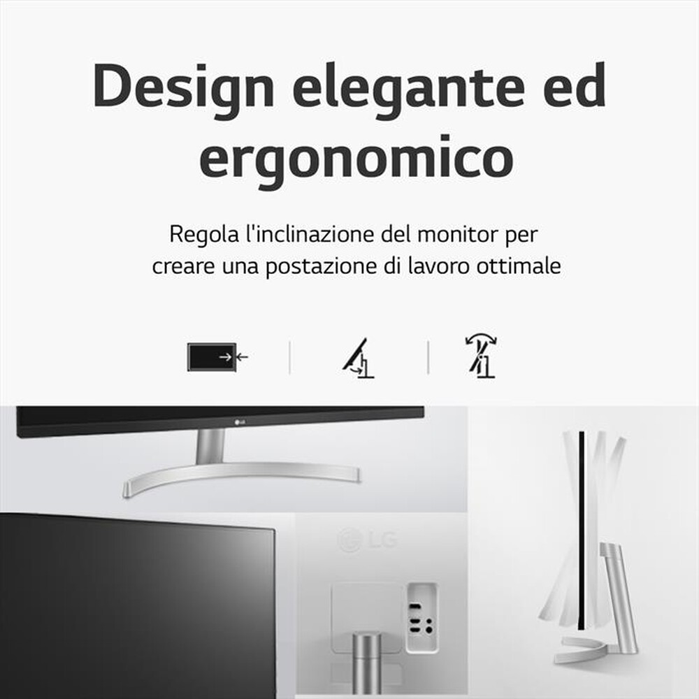 "LG - Monitor LED 27\" 27UP600P-W-Bianco"