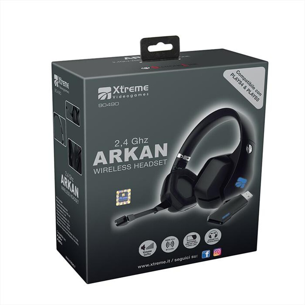 "XTREME - HEADSET WIRELESS ARKAN-Nero"