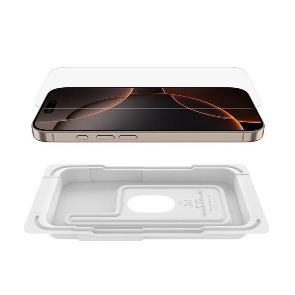 "BELKIN - VETRO ULTRAGLASS 2 ANTIMICROBICO PER IPHONE 16 PRO-Trasparente"