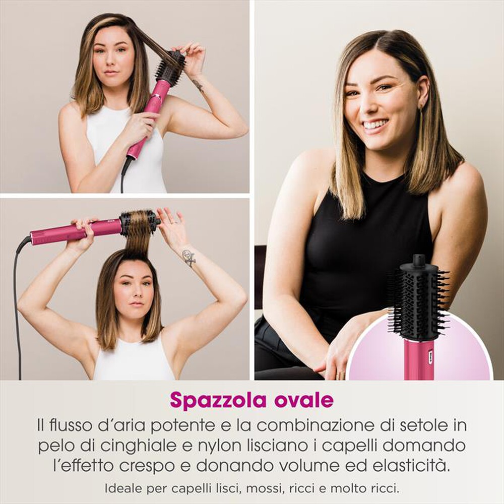 "SHARK - Styler e asciugacapelli FLEXSTYLE LIM ED HD440BPEU-Pink Malibù"