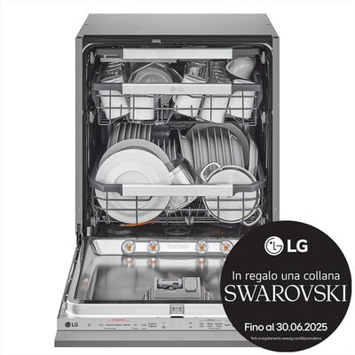 LG - Lavastoviglie QUADWASH DB475TXS Classe A 14coperti-Acciaio