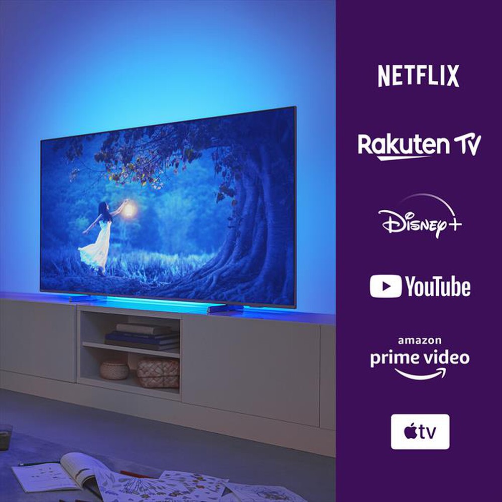 "PHILIPS - Smart TV MINILED AMBILIGHT UHD 4K 65\" 65PML9506/12-Silver"