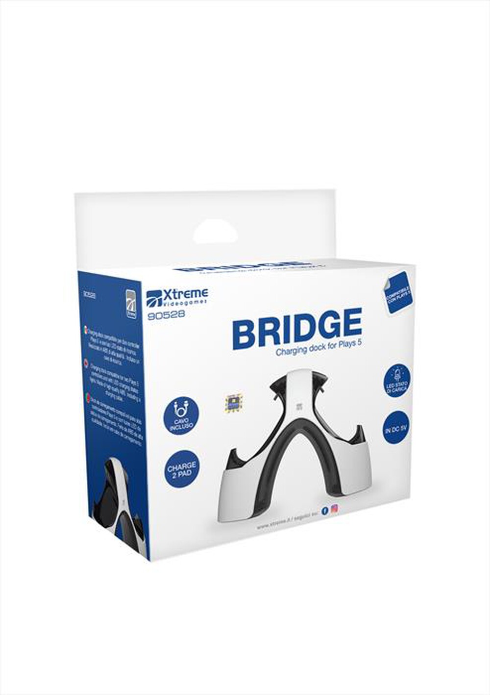 "XTREME - BRIDGE CHARGING DOCK PS5-BIANCO/NERO"