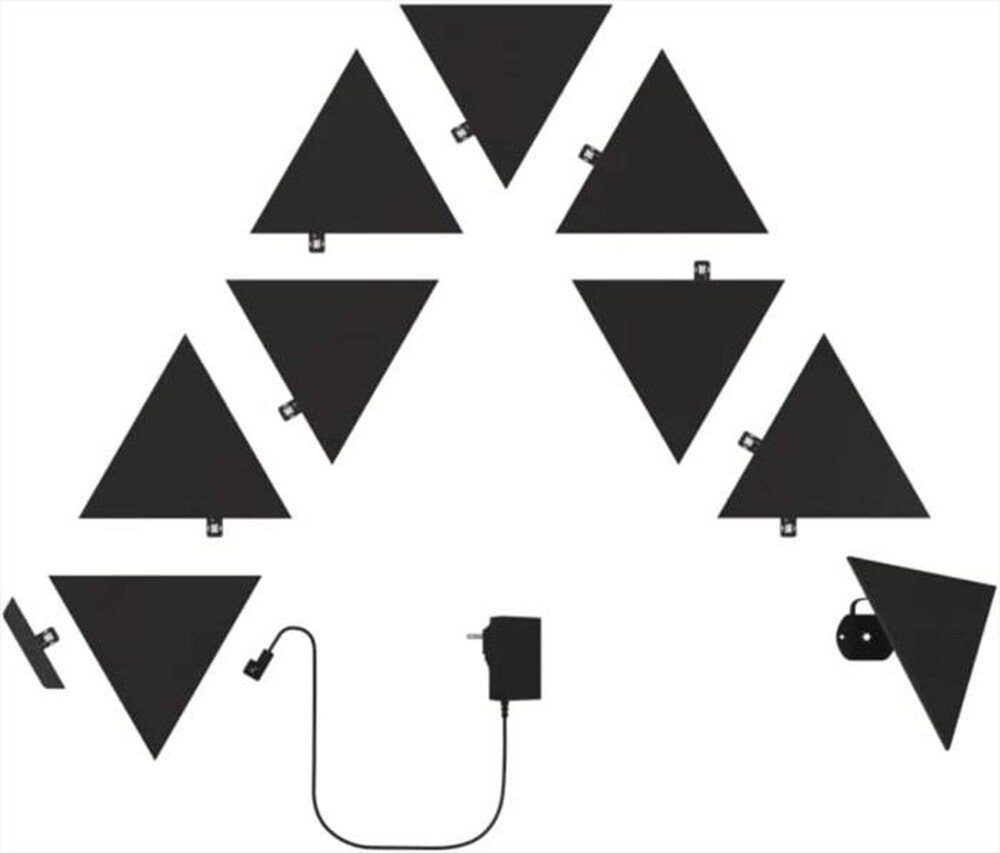 "NANOLEAF - Lampada a sospensione SHAPES TRIANG (9 LIGHT)-BLACK"