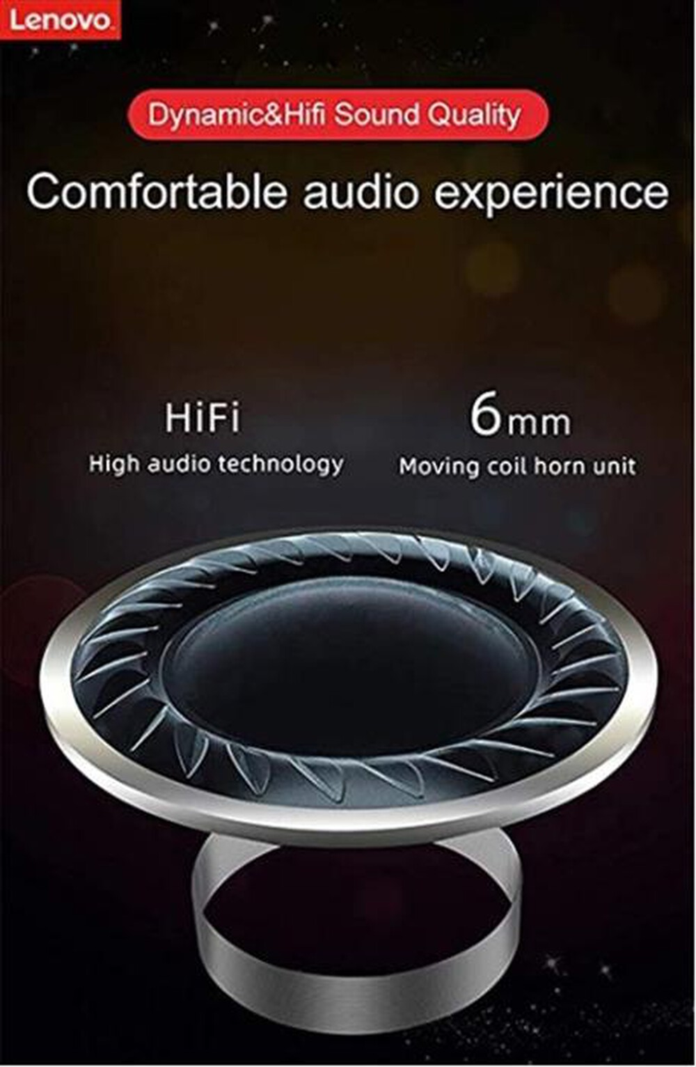 Immagine del prodotto LENOVO - CUFFIE A DOPPIO MICROFONO HT10-Nero