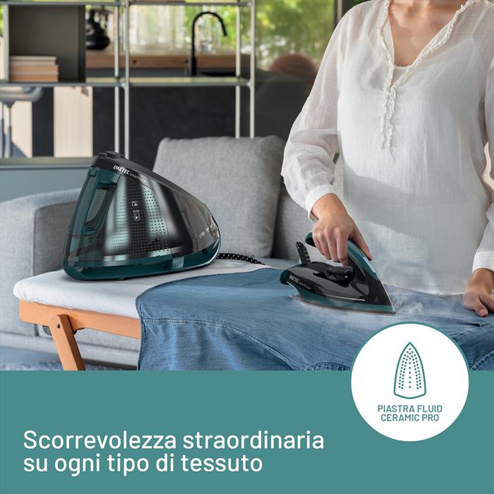 Immagine del prodotto IMETEC - Sistema stirante SMARTVAPOR-Nero/Verde ottanio
