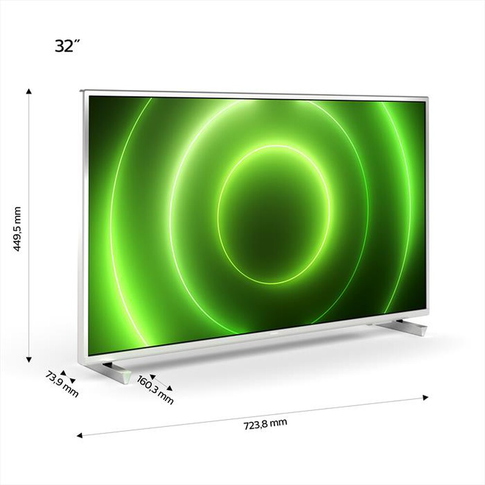 "PHILIPS - Smart TV LED AMBILIGHT FHD 32\" 32PFS6906/12-Silver"