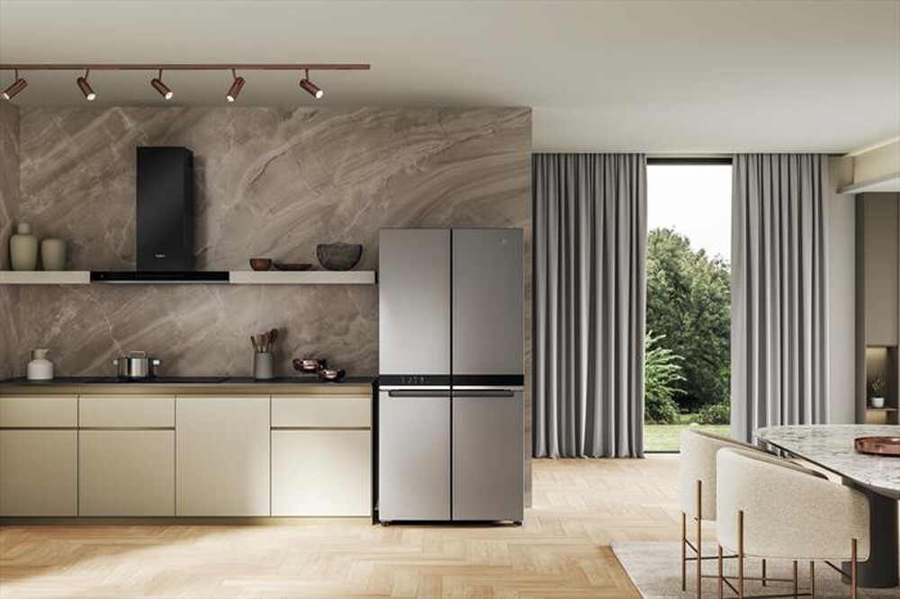 "WHIRLPOOL - Frigorifero side by side WQ9 U3L EF Classe D 594lt-Acciaio inossidabile"
