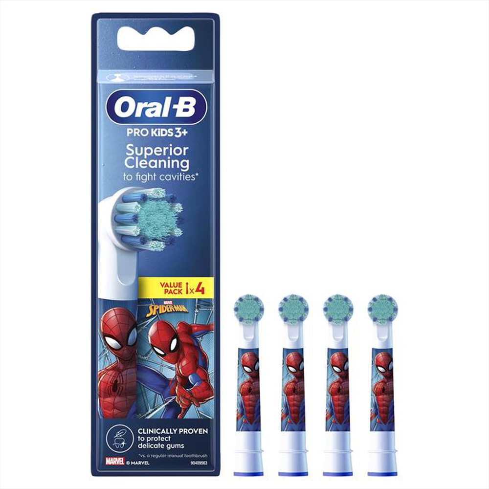 "ORAL-B - Testine Ricambio PW REFILL EB10S SPIDERMAN 4CT 12P-BIANCO"