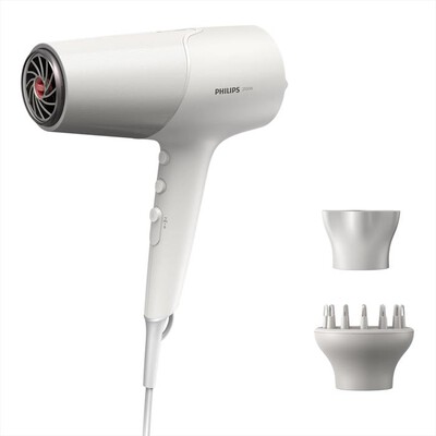 PHILIPS - Asciugacapelli BHD501/20-Bianco e metallizzato