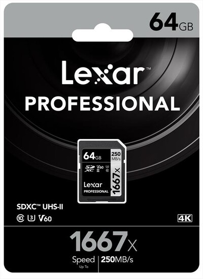 LEXAR - SDXC PRO 1667X 64 GB-Black