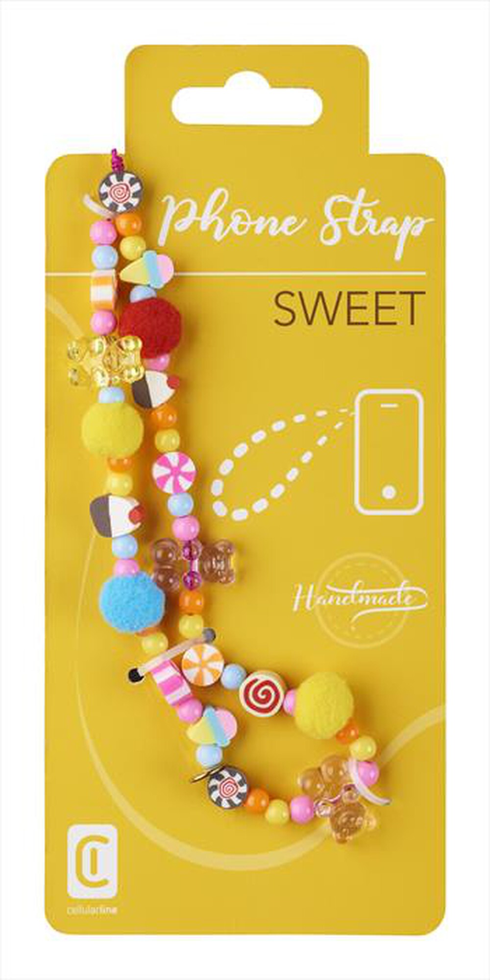 "CELLULARLINE - Laccetto colorato PHONE STRAP SWEET - UNIVERSALE-Multicolour"