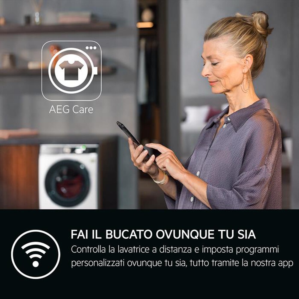 "AEG - Lavasciuga LWR9C16BAY 10/6 Kg Classe A/BY-Bianco"