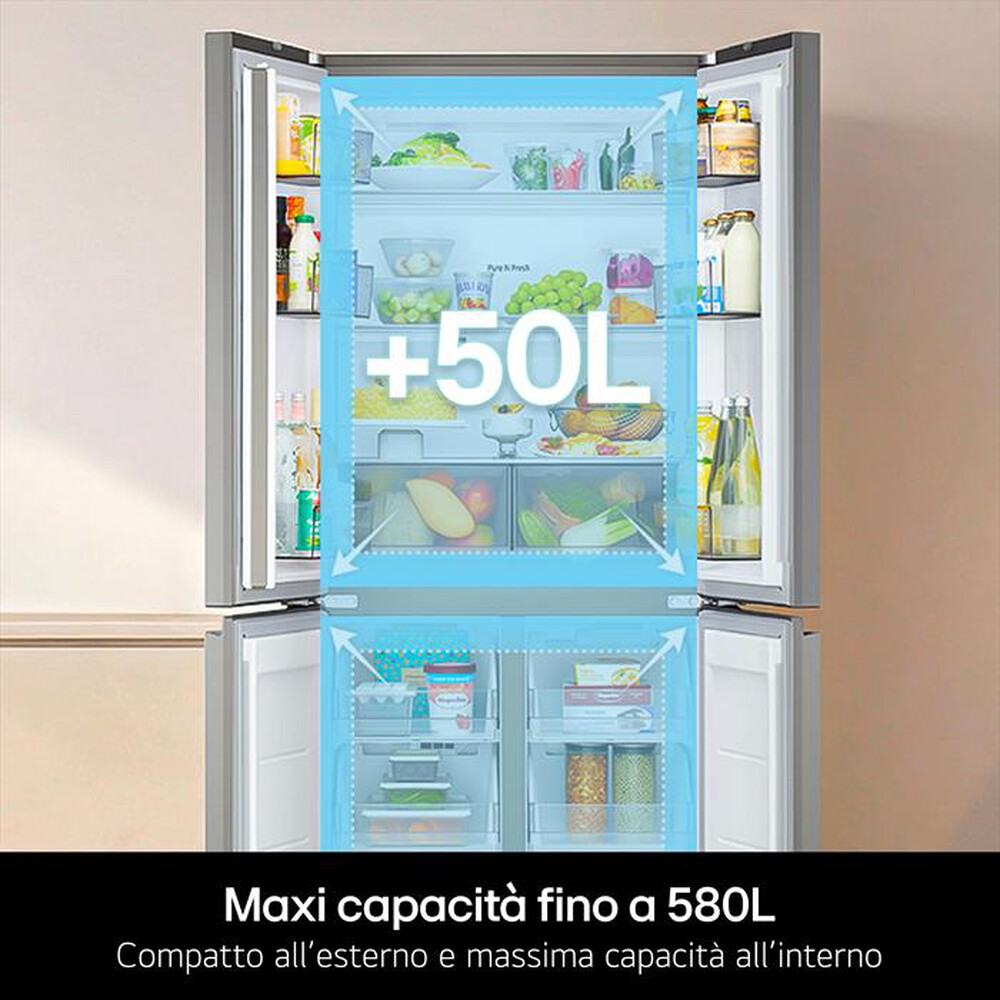 Immagine del prodotto LG - Frigorifero 4 porte GMBS30SDPY Classe D 580lt-Argento