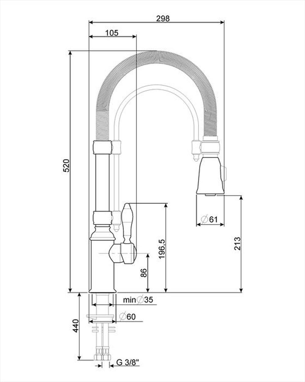 Immagine del prodotto SMEG - MIDR7RA-2 Miscelatore monocomando-Rame