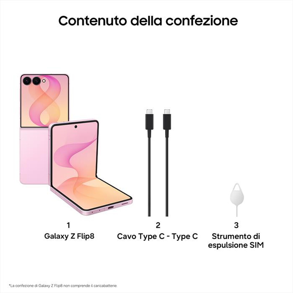 Immagine del prodotto SAMSUNG - Galaxy Z Flip8 12+256GB-Pink