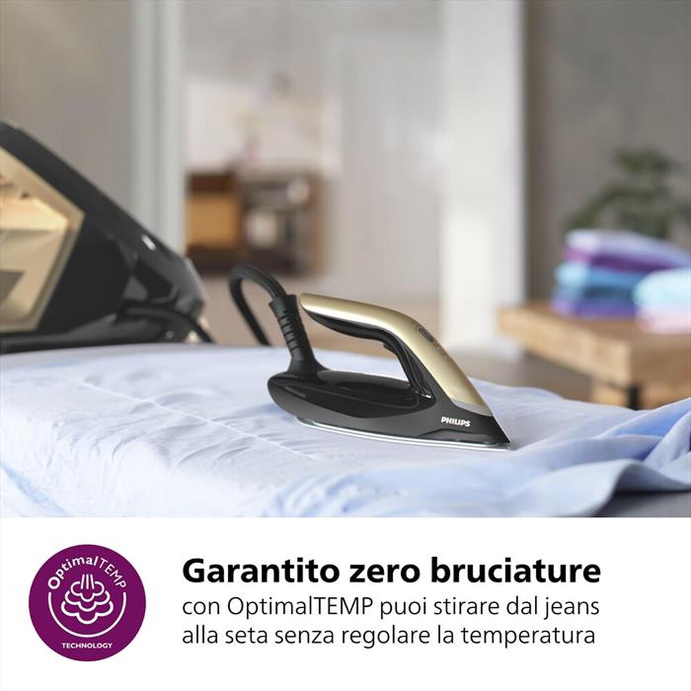 "PHILIPS - Sistema stirante PERFECTCARE SERIE 8000 PSG8140/80-Nero/Oro"