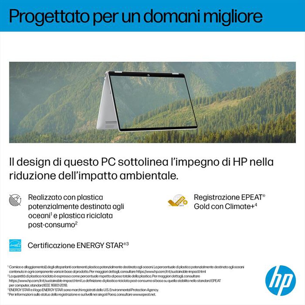 Immagine del prodotto HP - Notebook OMNIBOOK 5 X360 14-FP0008NL Intel Core i3-Glacier Silver
