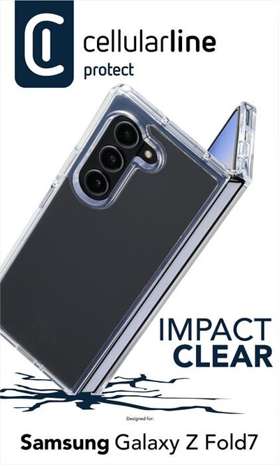 CELLULARLINE - Custodia ultra-protettiva per Galaxy Z Fold7-Trasparente